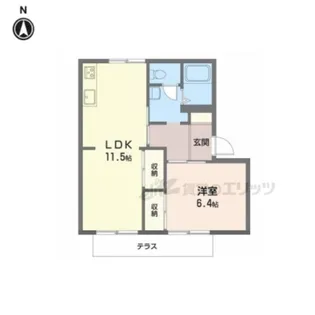 ヴィレッジ万葉 【1階】の間取り