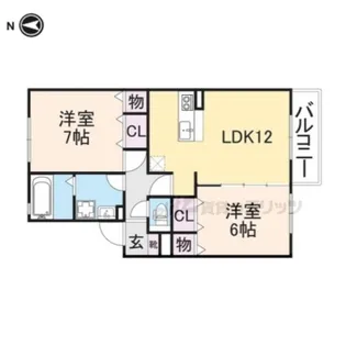 カルチェ赤坂【B201号室】の間取り