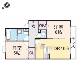 ディアコート(押熊町)【205号室】の間取り