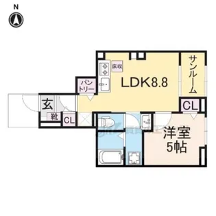 アネモスヒルズ天理?【1階】の間取り