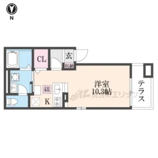 リベルテ祥豊【1階】の間取り