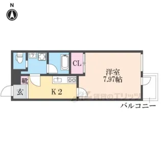 プレジール御所東 【105号室】の間取り