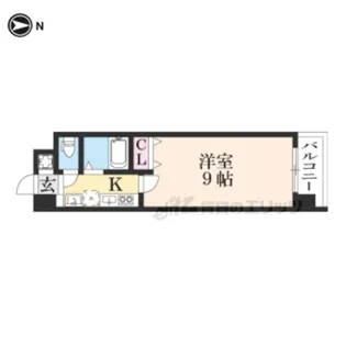 パサージュ二条城東【403号室】の間取り