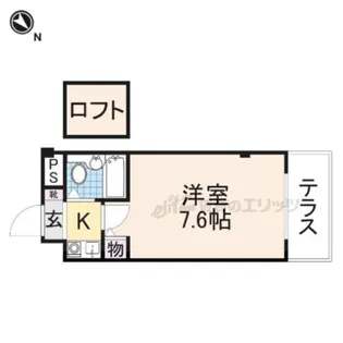 フラッツ郡山【1階】の間取り
