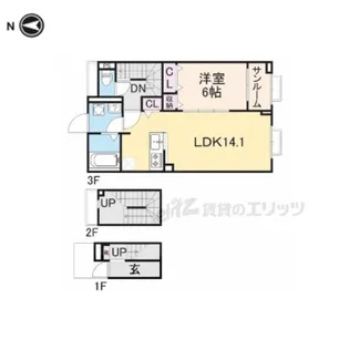 アネモスヒルズ天理?【3階】の間取り