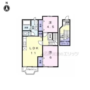 アンソレイエ【203号室】の間取り