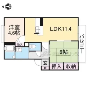モン・ヴェールB【B201号室】の間取り