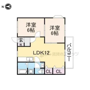 エスポワールB【2階】の間取り