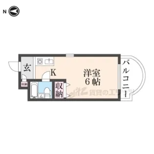 シティパレスあやめ池P8【305号室】の間取り