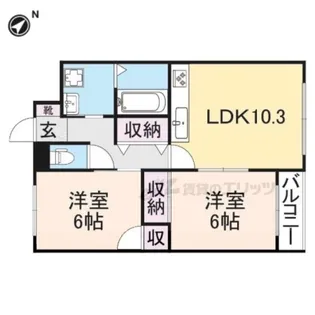 LOCO VILLAGE【302号室】の間取り
