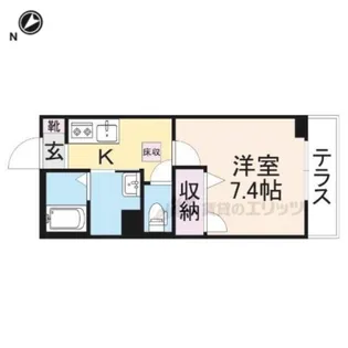 シャーメゾン忠 彦根【107号室】の間取り