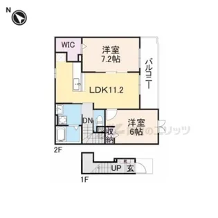 エヴァーグリーン彦根【2階】の間取り