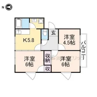 ローズハイツ【201号室】の間取り