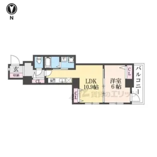 ロイヤルレジェンド西大津弐番館【508号室】の間取り