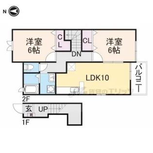 ハーティープレイスA【2階】の間取り