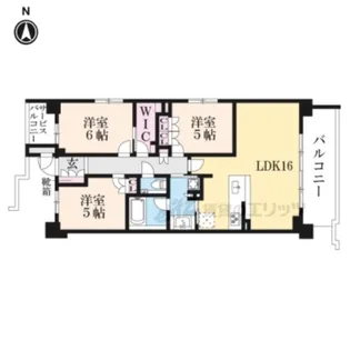 シャリエ京都山科【2階】の間取り