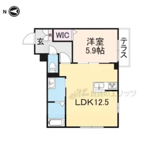シャーメゾン カーサ デ 花音【1階】の間取り