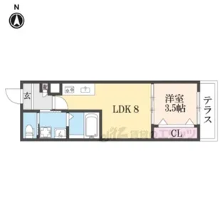 ジーメゾン伏見セレスト【101号室】の間取り