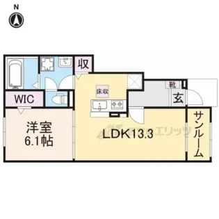 ピーチブロッサム【1階】の間取り