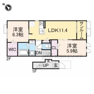 ガーデン・アイリス【2階】の間取り