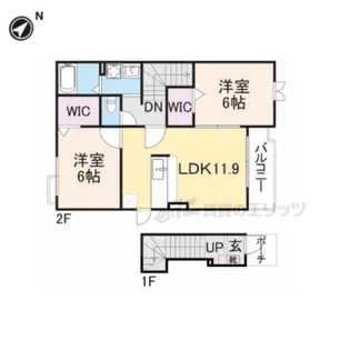 メゾン・ヌーベルA-?【2階】の間取り
