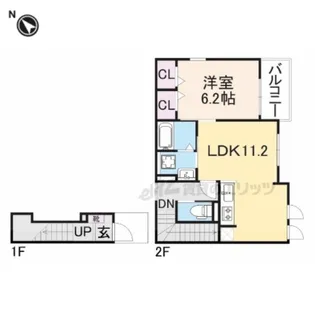 エバーアベニュー【2階】の間取り
