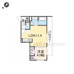 シャルール【203号室】の間取り