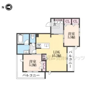 reve au?dela【202号室】の間取り