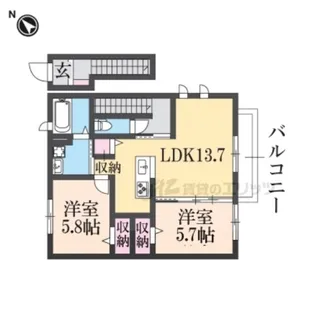 maisonF B【2階】の間取り
