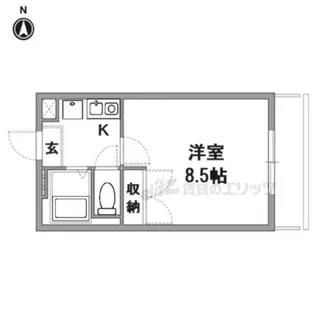 レオパレスウェストコート【205号室】の間取り