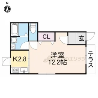 クレストコート小堀【101号室】の間取り