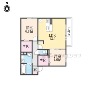 ベル フォレット スウド【102号室】の間取り