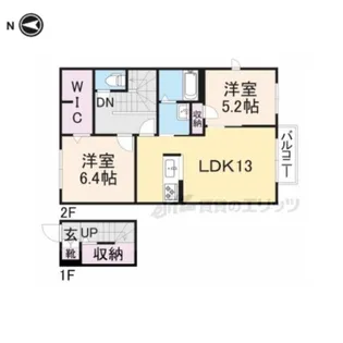 シャーメゾン 秋山C【C201号室】の間取り
