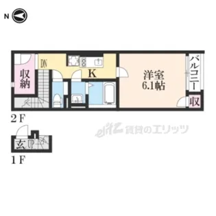 クレイノ聡【201号室】の間取り