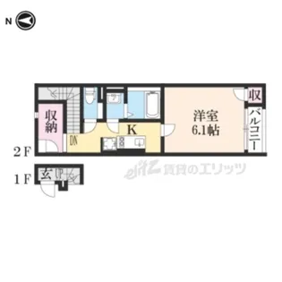 クレイノ聡【203号室】の間取り