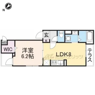 プラシード【102号室】の間取り