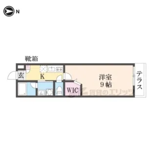 KIZUNA RESIDENCE伊勢田駅前【106号室】の間取り