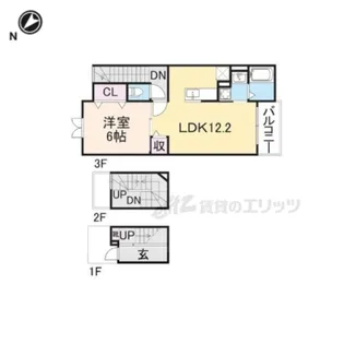 ベルメゾン【3階】の間取り