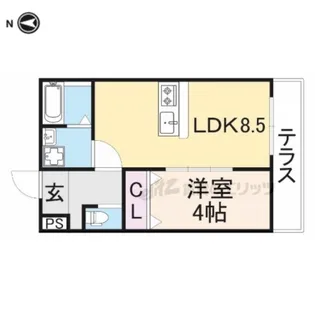 ウィズ・交野【2階】の間取り