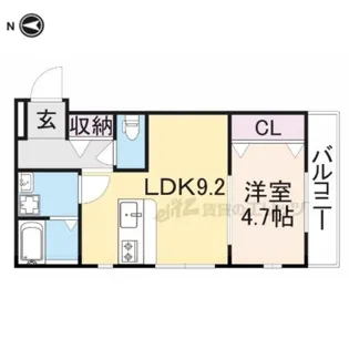 ウィズ・交野【301号室】の間取り