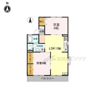 ルミエールB棟【1階】の間取り