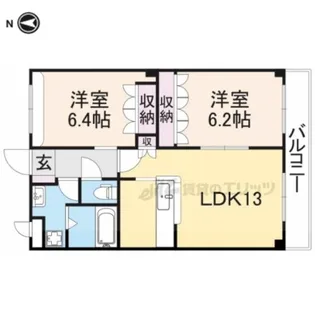 トウケンコーポ桜井南【3階】の間取り