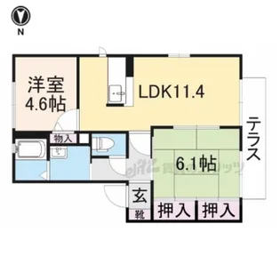 ライン大和C【C201号室】の間取り