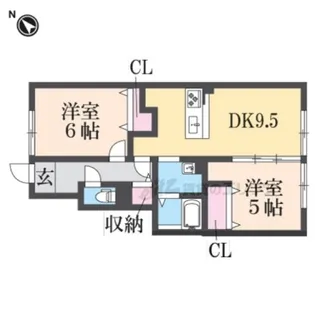 アルコバレーノ【1階】の間取り