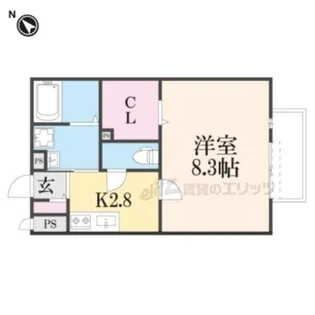 西谷第5ハイツ二番館【2階】の間取り