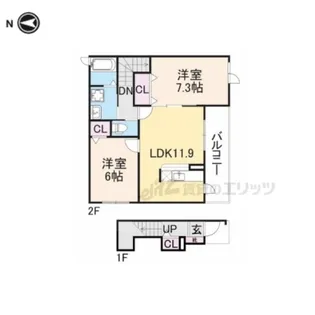 イースト レジデンス【2階】の間取り