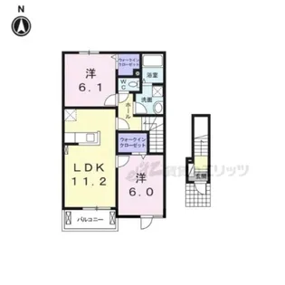 アムールB【2階】の間取り