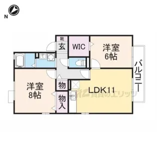 ロイヤルガーデンA棟B棟C棟【A202号室】の間取り