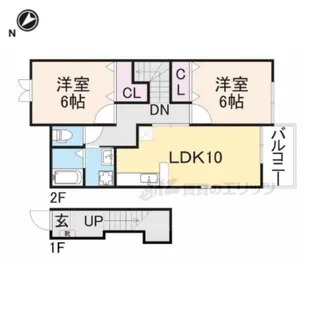 ハイファイン藤【2階】の間取り