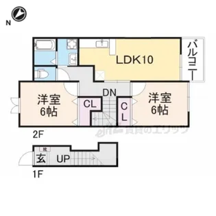 ハイファイン藤【2階】の間取り